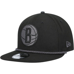 Brooklyn Nets Back Laurels 9FIFTY Snapback Hat Black | New Era US