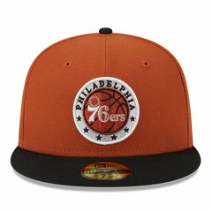 Philadelphia 76ers Two-Tone 59FIFTY Fitted Hat Rust/Black | New Era online