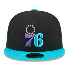 Philadelphia 76ers Arcade Scheme 59FIFTY Fitted Hat Black/Turquoise | New Era outlet