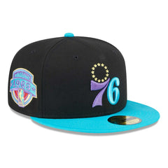 Philadelphia 76ers Arcade Scheme 59FIFTY Fitted Hat Black/Turquoise | New Era outlet