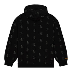 Mitchell & Ness Green Bay Packers Allover Print Fleece Pullover Hoodie Black