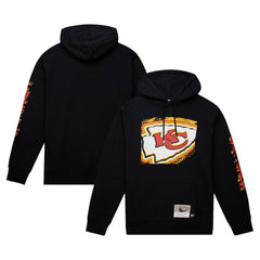 Mitchell & Ness Kansas City Chiefs Gridiron Classics Big Face 7.0 Pullover Hoodie Black