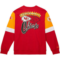 Mitchell & Ness Kansas City Chiefs Gridiron Classics Allover 3.0 Pullover Sweatshirt Scarlet
