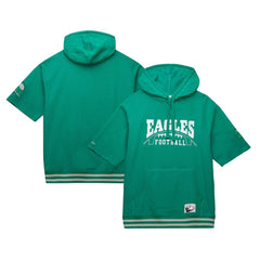 Mitchell & Ness Philadelphia Eagles Pre-Game Short Sleeve Pullover Hoodie Kelly Green