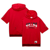 Mitchell & Ness San Francisco 49ers Pre-Game Short Sleeve Pullover Hoodie Scarlet