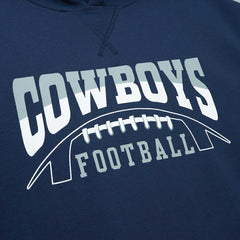 Mitchell & Ness Dallas Cowboys Pre-Game Short Sleeve Pullover Hoodie Navy