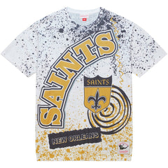 Mitchell & Ness New Orleans Saints Team Burst Sublimated T-Shirt White