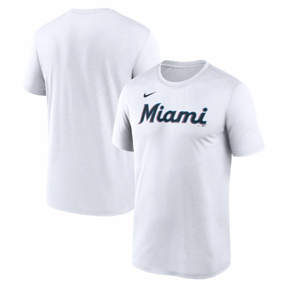 Miami Marlins Nike New Legend Wordmark Dri-FIT T-Shirt - White - Nike Online