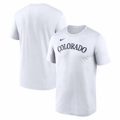 Colorado Rockies Nike New Legend Wordmark Dri-FIT T-Shirt - White - Nike Lifestyle