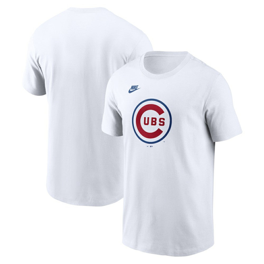 Chicago Cubs Nike Cooperstown Collection Logo T-Shirt - White - Nike on Sale