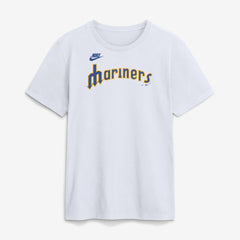 Seattle Mariners Nike Cooperstown Collection Wordmark T-Shirt - White - Nike Lifestyle