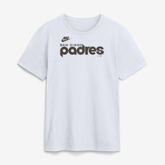 San Diego Padres Nike Cooperstown Collection Wordmark T-Shirt - White - Nike Discount