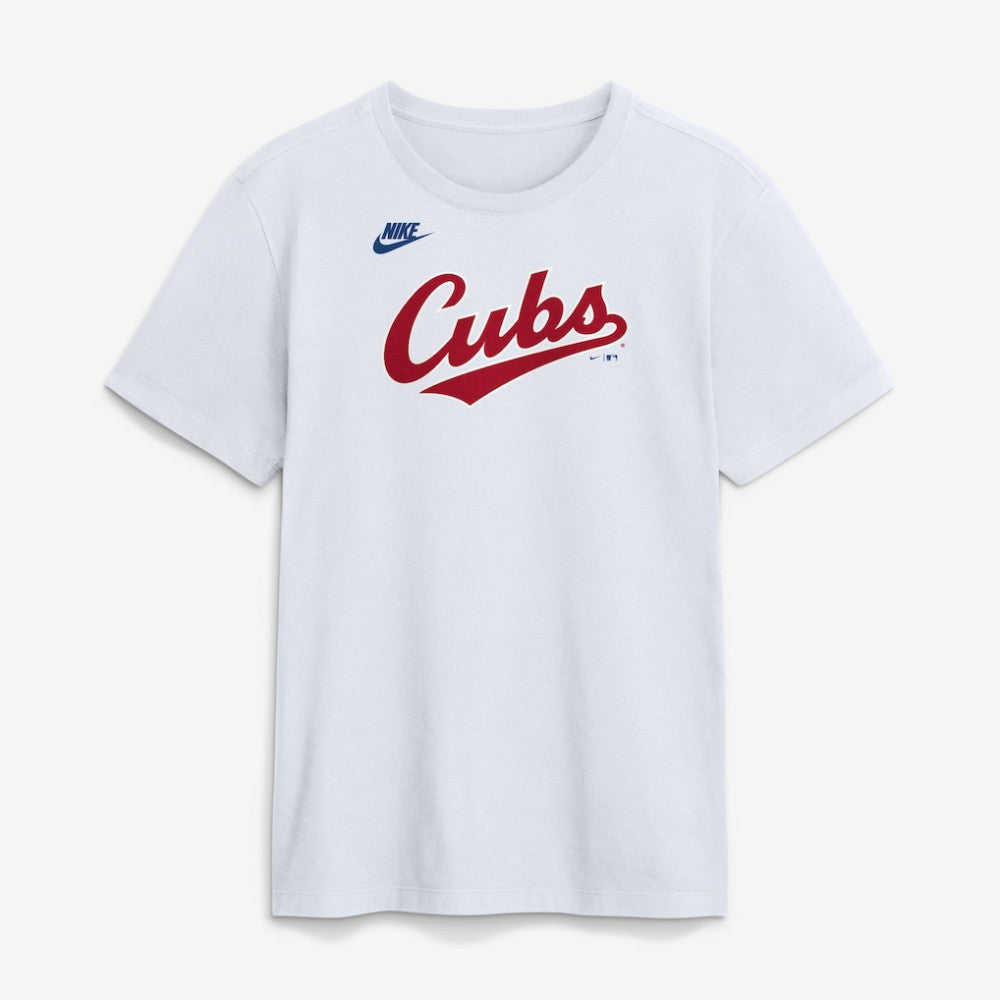 Chicago Cubs Nike Cooperstown Collection Wordmark T-Shirt - White - Nike Discount