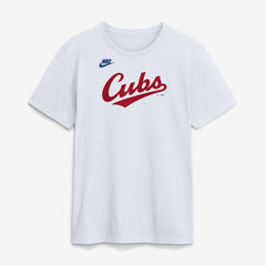 Chicago Cubs Nike Cooperstown Collection Wordmark T-Shirt - White - Nike Discount