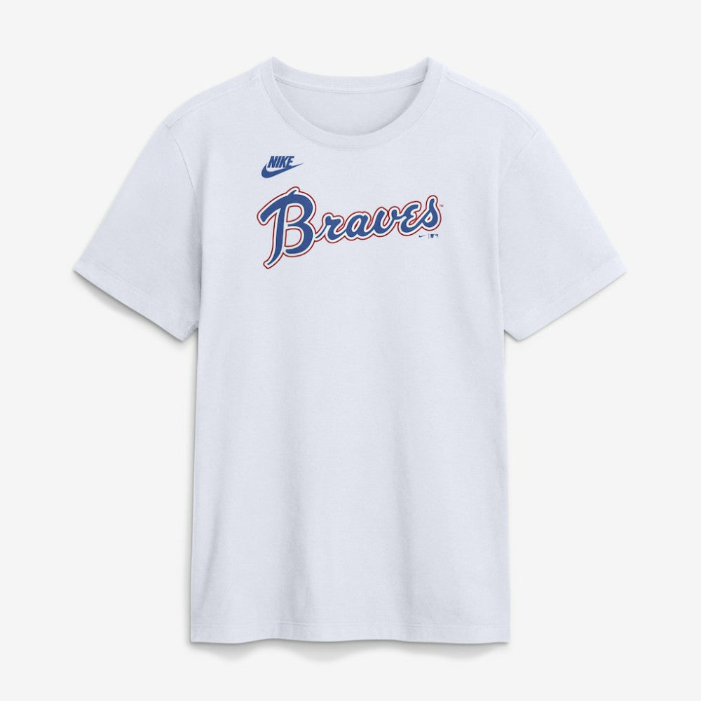 Atlanta Braves Nike Cooperstown Collection Wordmark T-Shirt - White - Nike on Sale
