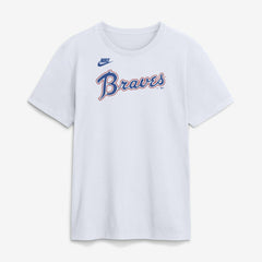 Atlanta Braves Nike Cooperstown Collection Wordmark T-Shirt - White - Nike on Sale