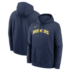 Milwaukee Brewers Nike Dri-Fit Club Hoodie - Navy - Nike Lifestyle