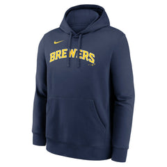 Milwaukee Brewers Nike Dri-Fit Club Hoodie - Navy - Nike Lifestyle