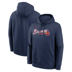 Atlanta Braves Nike Dri-Fit Club Hoodie - Navy - Nike Discount