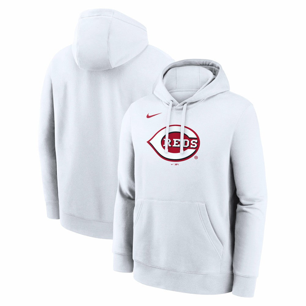 Cincinnati Reds Nike Logo Club Hoodie - White - Nike on Sale