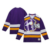 Mitchell & Ness Minnesota Vikings Women's Big Face 7.0 Long Sleeve Jersey T-Shirt Purple