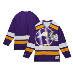 Mitchell & Ness Minnesota Vikings Women's Big Face 7.0 Long Sleeve Jersey T-Shirt Purple
