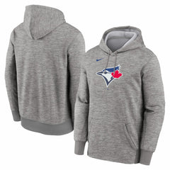 Toronto Blue Jays Nike Primary Logo Therma Hoodie - Heather Gray - Nike on Sale