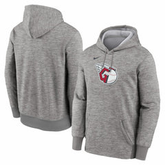 Cleveland Guardians Nike Primary Logo Therma Hoodie - Heather Gray - Nike Lifestyle