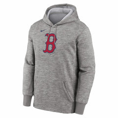 Boston Red Sox Nike Primary Logo Therma Hoodie - Heather Gray - Nike on Sale