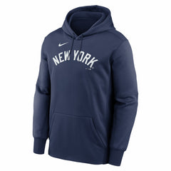 New York Yankees Nike Primary Wordmark Therma Hoodie - Navy - Nike on Sale