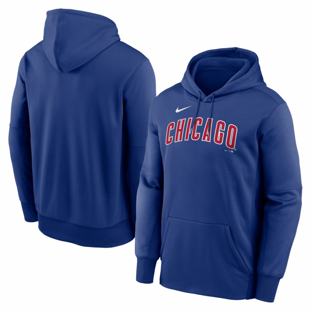 Chicago Cubs Nike Primary Wordmark Therma Hoodie - Royal - Nike Online