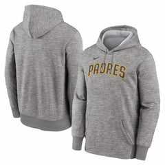 San Diego Padres Nike Primary Wordmark Therma Hoodie - Heather Gray - Nike Online