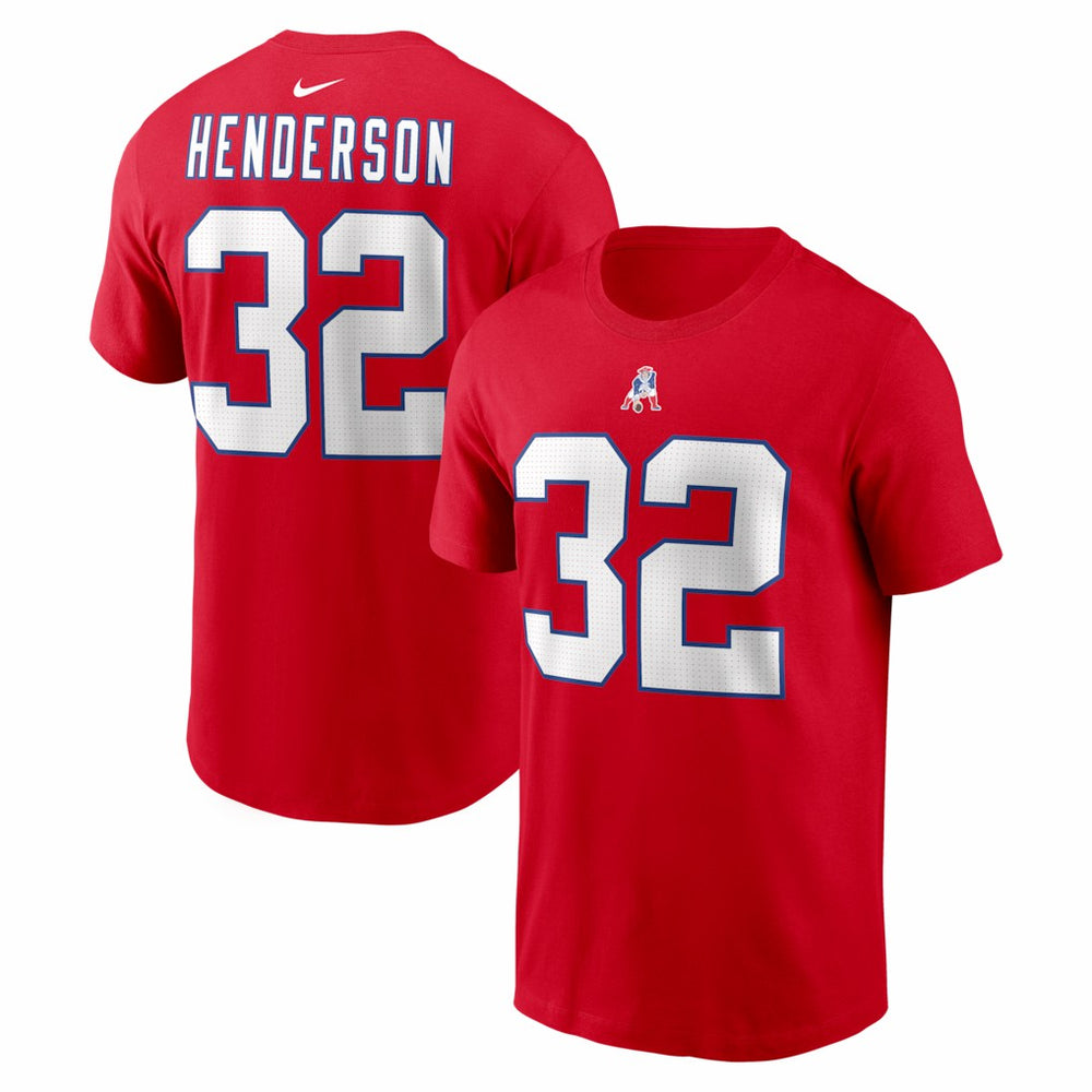 Nike TreVeyon Henderson New England Patriots Name & Number T-Shirt Red