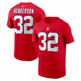 Nike TreVeyon Henderson New England Patriots Name & Number T-Shirt Red