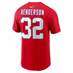 Nike TreVeyon Henderson New England Patriots Name & Number T-Shirt Red