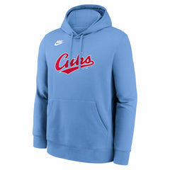 Chicago Cubs Nike Cooperstown Collection Wordmark Club Hoodie - Light Blue - Nike Lifestyle