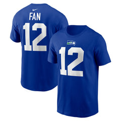 Nike 12s Seattle Seahawks Player Name & Number T-Shirt Royal