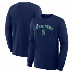 Seattle Mariners Fanatics Lock-Up Legacy Long Sleeve T-Shirt - Navy - Fanatics Sale