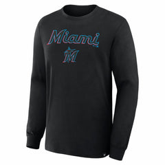 Miami Marlins Fanatics Lock-Up Legacy Long Sleeve T-Shirt - Black - Fanatics Online