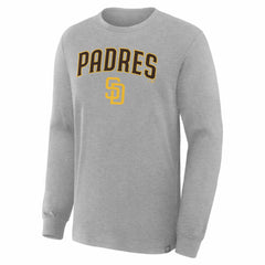 San Diego Padres Fanatics Lock-Up Legacy Long Sleeve T-Shirt - Heather Gray - Fanatics Sale