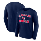 Cleveland Guardians Logo Athletic Heart & Soul Long Sleeve T-Shirt - Navy - MLB Sale