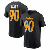 Nike T.J. Watt Pittsburgh Steelers Carbon Name & Number T-Shirt Black