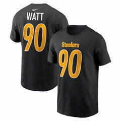 Nike T.J. Watt Pittsburgh Steelers Carbon Name & Number T-Shirt Black