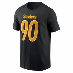 Nike T.J. Watt Pittsburgh Steelers Carbon Name & Number T-Shirt Black