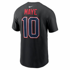 Nike Drake Maye New England Patriots Carbon Name & Number T-Shirt Black
