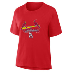 St. Louis Cardinals Fanatics Women's Lockup Legacy T-Shirt - Red - Fanatics Discount