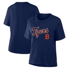 Detroit Tigers Fanatics Women's Lockup Legacy T-Shirt - Navy - Fanatics Online