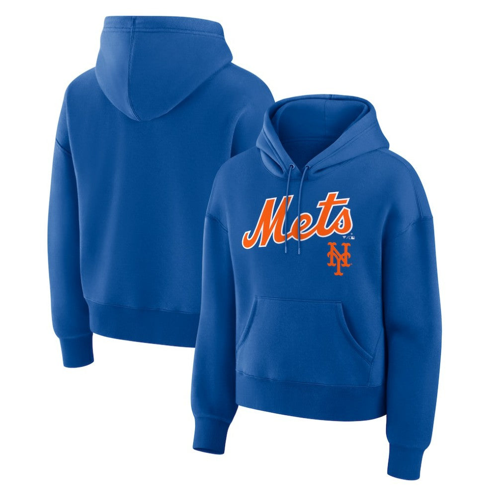 New York Mets Fanatics Women's Lockup Legacy Fleece Hoodie - Royal - Fanatics on Sale