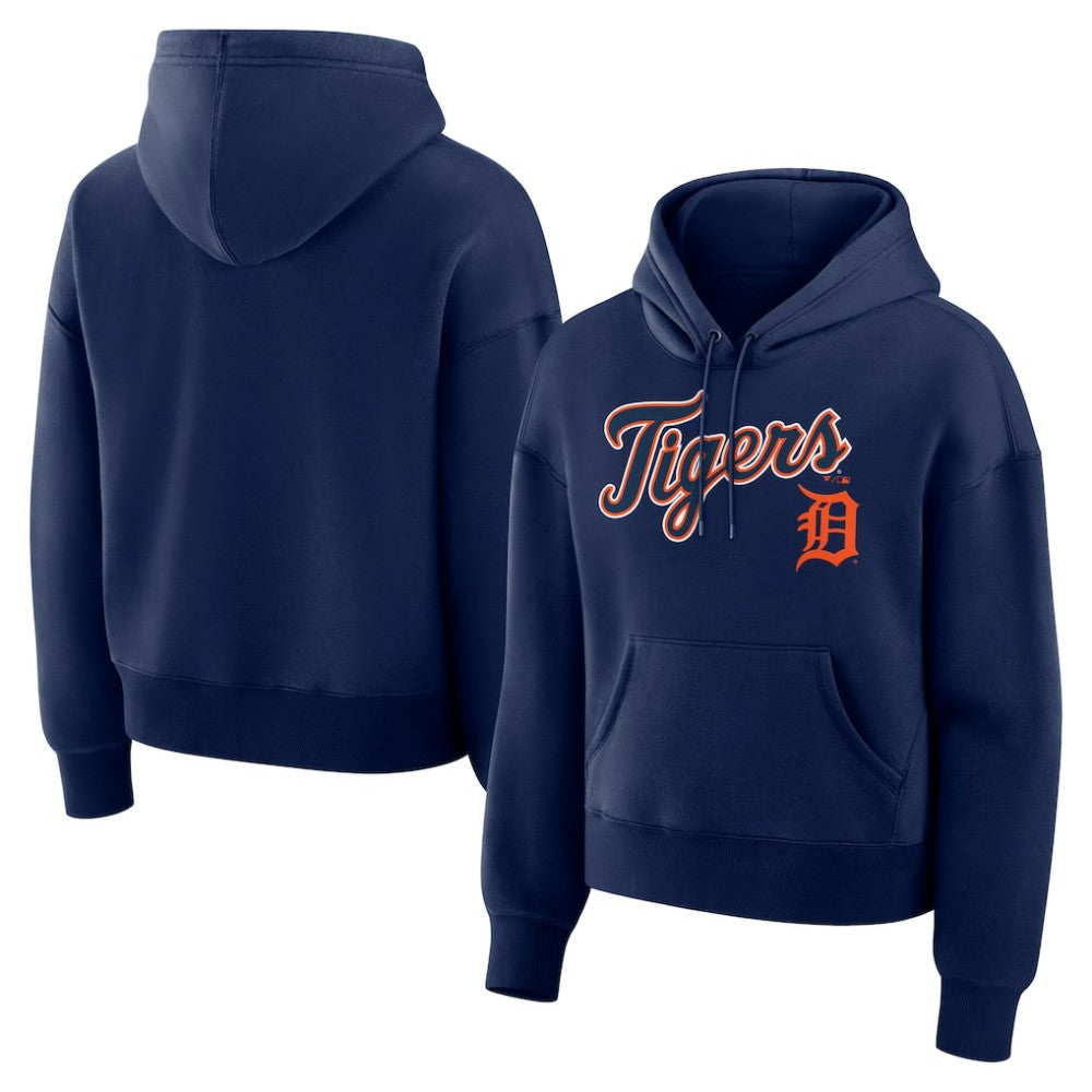 Detroit Tigers Fanatics Women's Lockup Legacy Fleece Hoodie - Navy - Fanatics Lifestyle