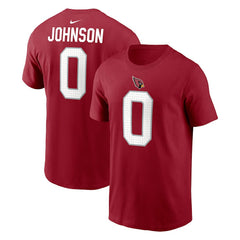 Nike Will Johnson Arizona Cardinals Player Name & Number T-Shirt Cardinal